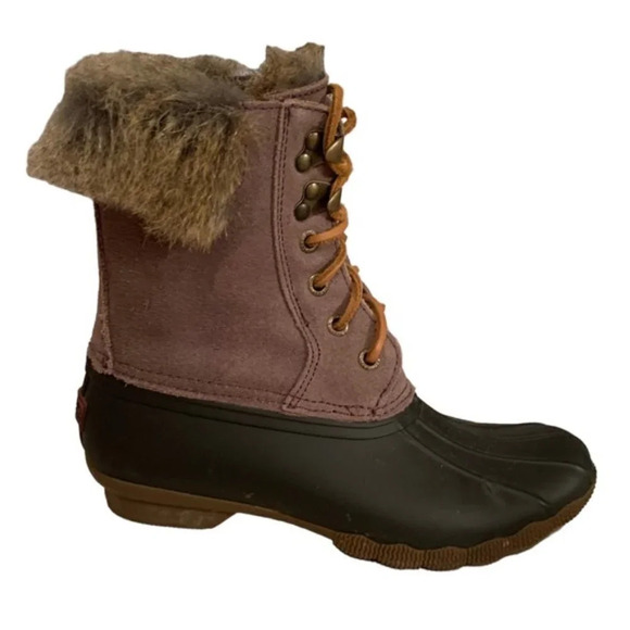 Sperry  Topsider Faux Fur Duck Rain Boots - Picture 6 of 11